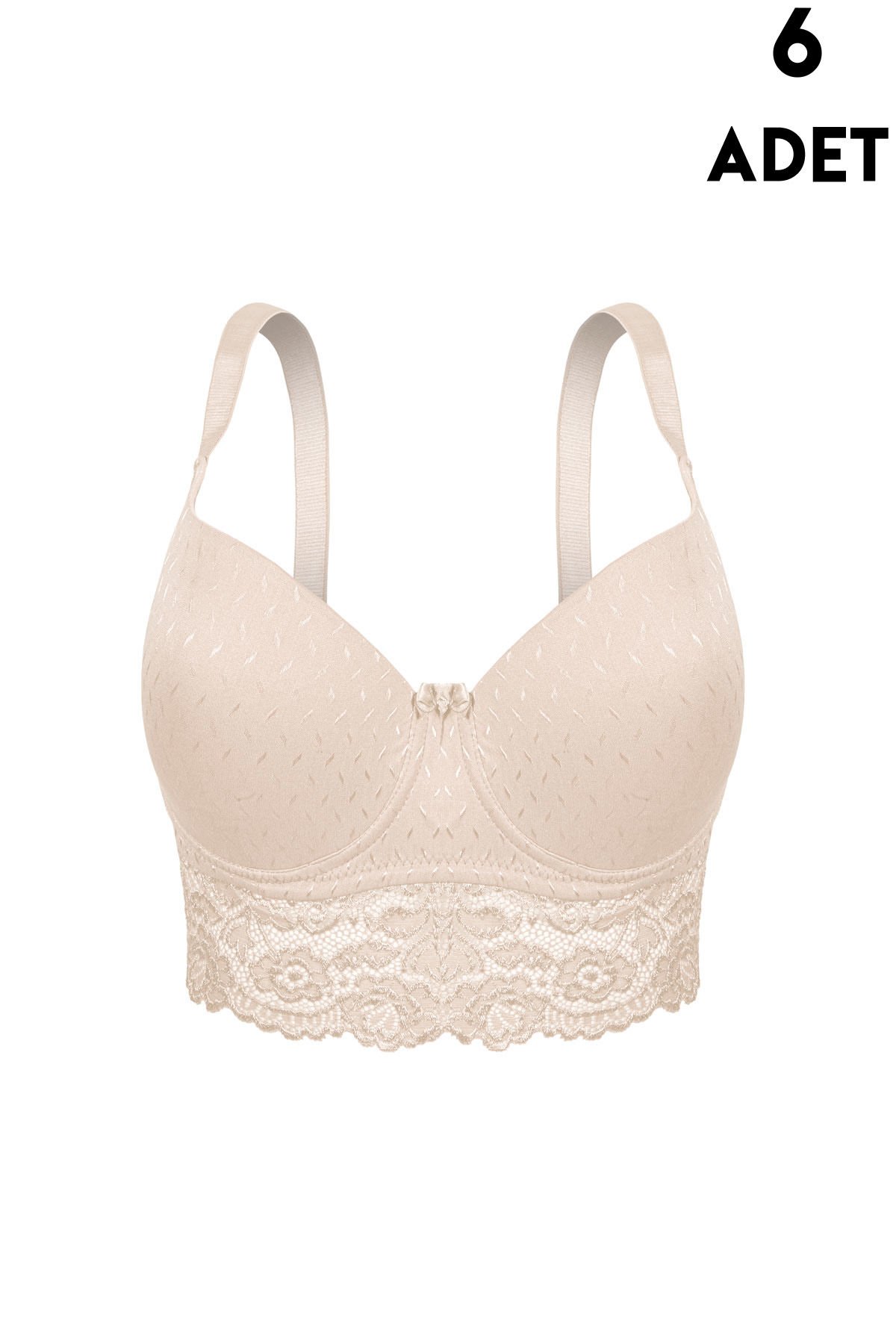 Aysemin 5167 C Cup (85-90-95-100-105) Balenli Desteksiz Bayan Sütyen 6'lı TEN - SERİLİ