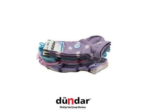 Dündar 4308-19 (36-40) Dikişsiz Yıkamalı Kokulu Bayan Penye Patik Çorap 12'li