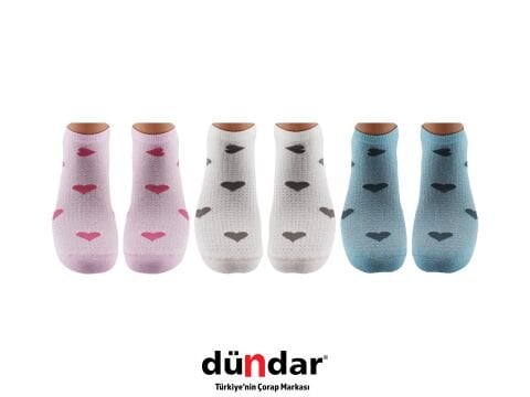Dündar 4308-19 (36-40) Dikişsiz Yıkamalı Kokulu Bayan Penye Patik Çorap 12'li