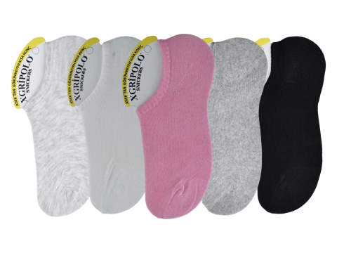 XGRİ POLO 3'lü Bayan Penye Sneakers 12'li