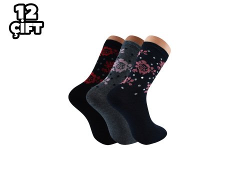 Milano 011-6 Likralı Bayan Soket Çorap 12'li