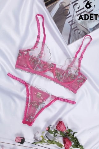 Aysemin Brodeli 7006 B Cup Balenli Desteksiz Bayan Sütyen Takım 6'lı