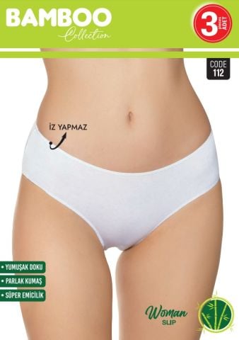 Sortie 112 Bambu Düşük Bel Bayan Külot 3'lü