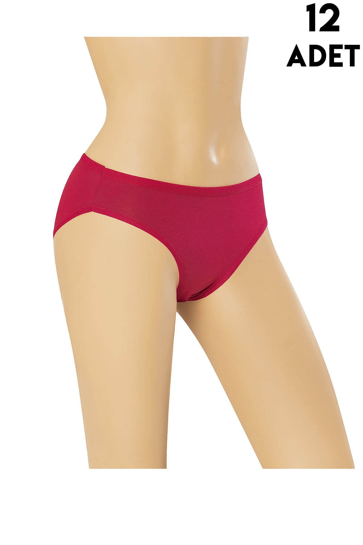 Dondeza 263 (L Beden) Düz Viskon Bayan Bikini 12'li