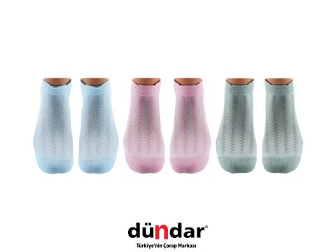 Dündar 4308-15 (36-40) Dikişsiz Yıkamalı Kokulu Bayan Penye Patik Çorap 12'li