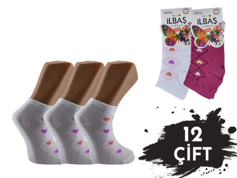 İlbaş Kız Erkek Çocuk Patik Çorap 12'li