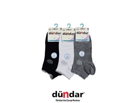 Dündar 4308-17 (36-40) Dikişsiz Yıkamalı Kokulu Bayan Penye Patik Çorap 12'li