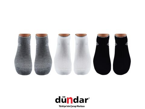 Dündar 4308-17 (36-40) Dikişsiz Yıkamalı Kokulu Bayan Penye Patik Çorap 12'li