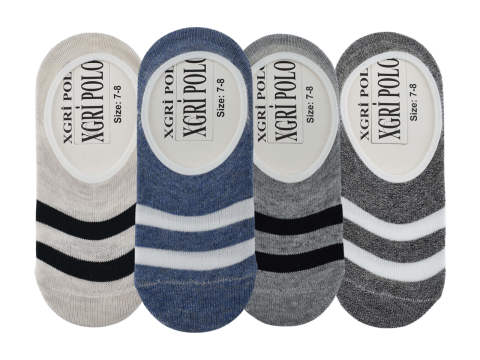 XGRİ POLO Penye Erkek Çocuk Babet 12'li