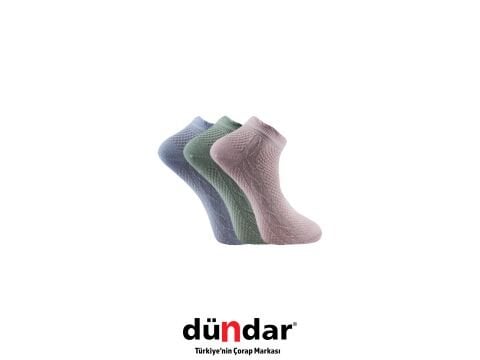 Dündar 4308-20 (36-40) Dikişsiz Yıkamalı Kokulu Bayan Penye Patik Çorap 12'li
