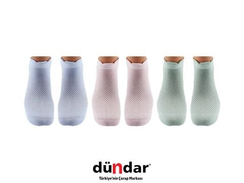 Dündar 4308-20 (36-40) Dikişsiz Yıkamalı Kokulu Bayan Penye Patik Çorap 12'li