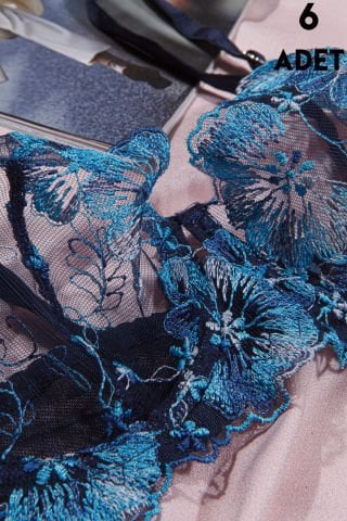 Aysemin Brodeli 7008 B Cup Balenli Desteksiz Bayan Sütyen Takım 6'lı