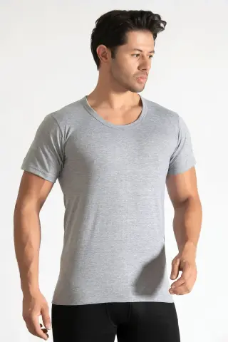 Tutku 0103 Erkek Renkli Penye Bisiklet Yaka Fanila 6'lı
