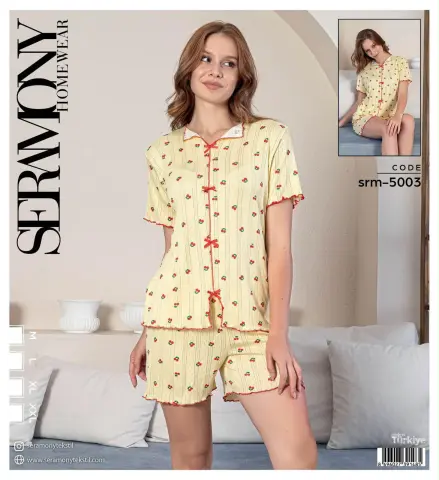 Seramony 5003 (S-M-L-XL) Bayan Ultra Soft Milan Şortlu Takım 4'lü