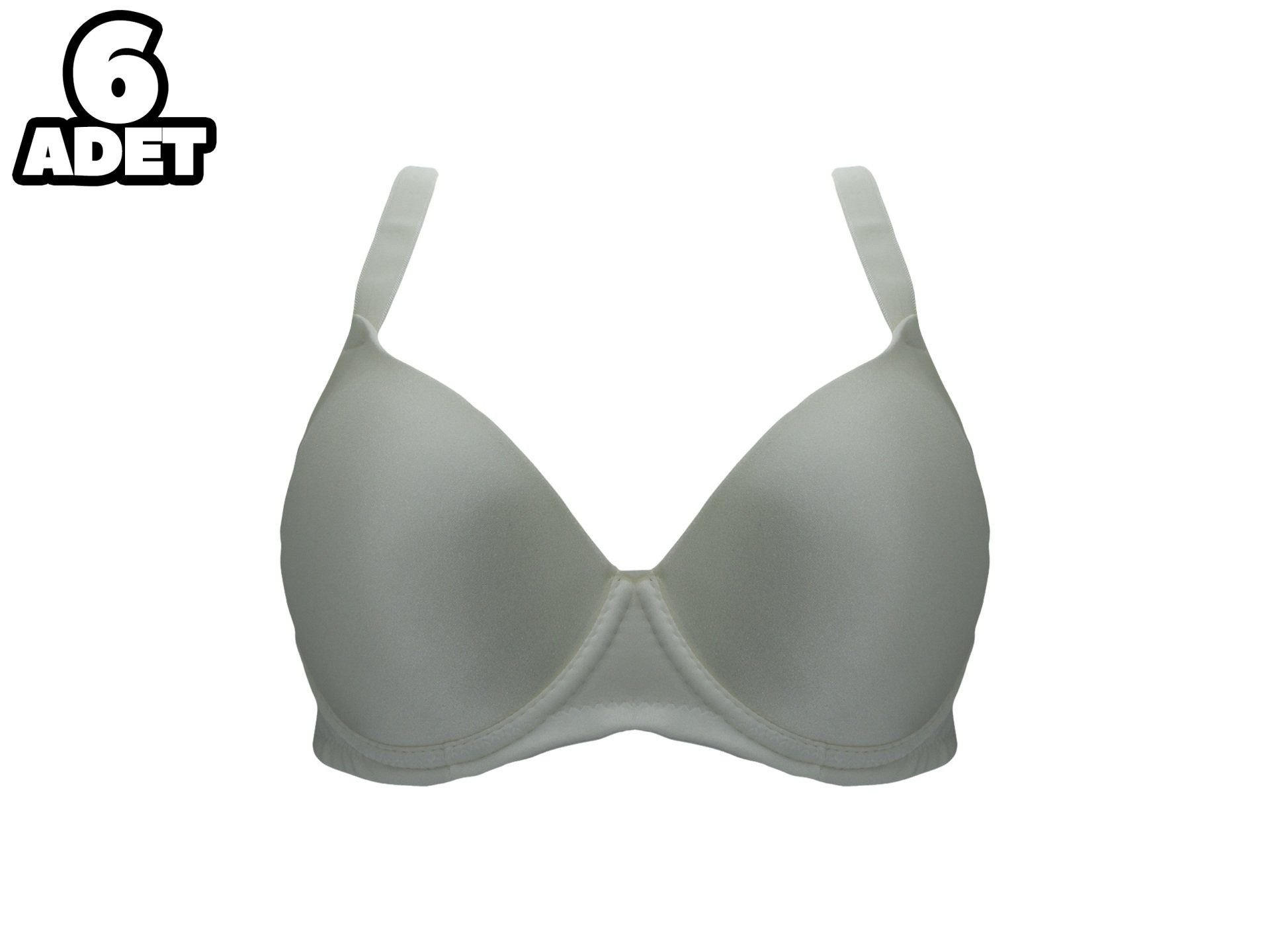 Cansoy 660 Ekru Diana C Cup Balenli Desteksiz Bayan Sütyen 6'lı