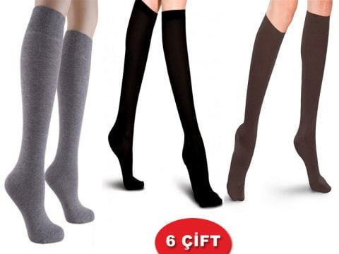 Aksu Dizaltı Anne Çorabı 6'lı