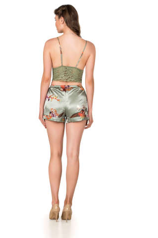 Moongirl 335 Bayan Saten Şortlu Takım