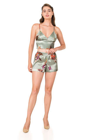 Moongirl 335 Bayan Saten Şortlu Takım