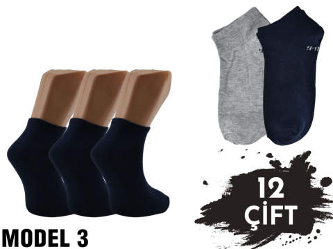 XGRİ POLO Penye Erkek Çocuk Patik 12'li