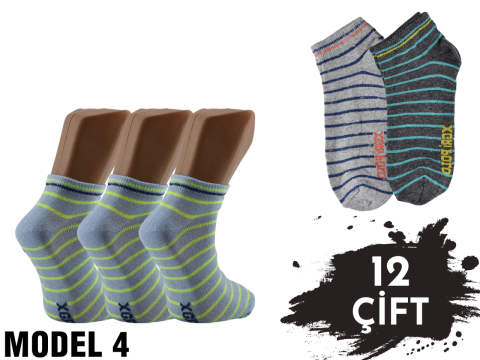 XGRİ POLO Penye Erkek Çocuk Patik 12'li