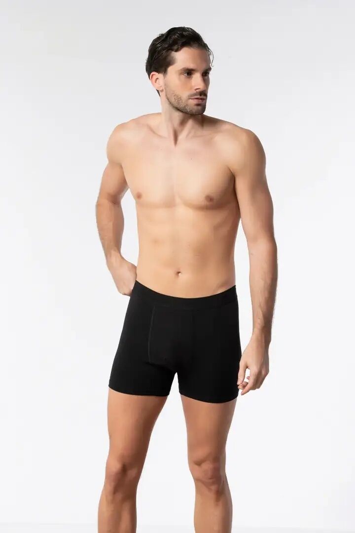 Tutku Elit 1251 Modal Elestan Erkek Boxer SİYAH - XL