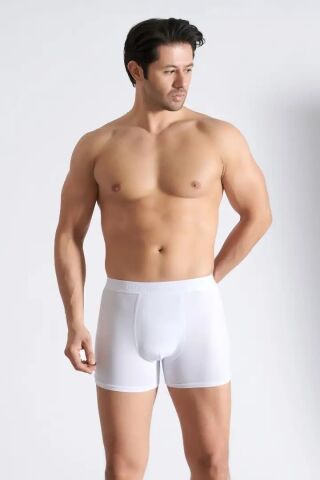 Tutku Elit 1251 Modal Elestan Erkek Boxer BEYAZ - M