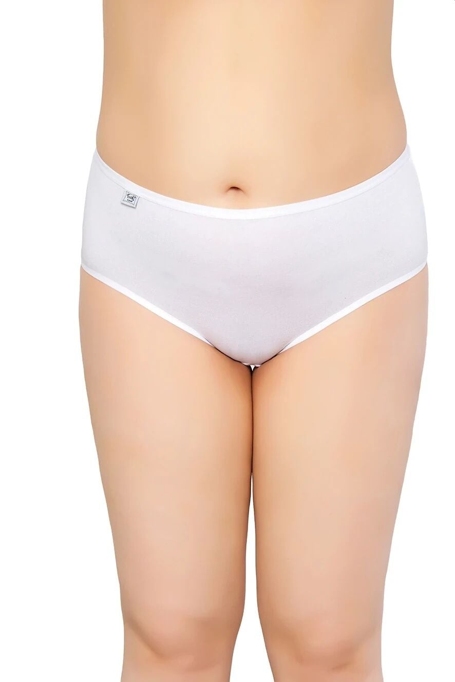 Tutku 0924 Beyaz Bayan Likralı Bato Külot 12'li