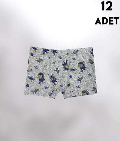 Kota 1013 Baskılı Erkek Çocuk Boxer 12'li