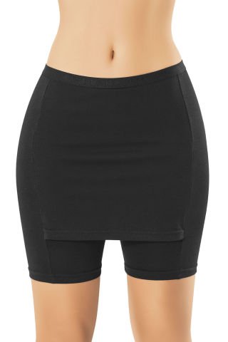 Kota 4135 Modal Bayan Diz Üstü Etek Tayt SİYAH - L