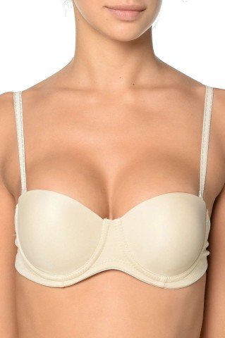 Orkide 2850 B Cup Straplez Dolgulu Sırtı Şeffaf Sütyen