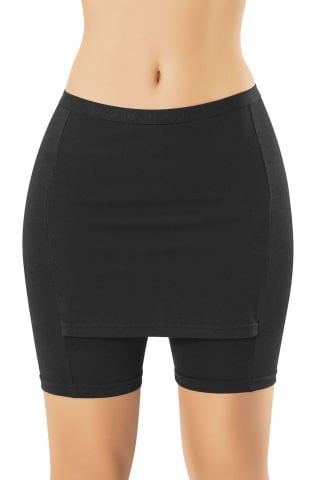 Kota 4135 Modal Bayan Diz Üstü Etek Tayt SİYAH - M