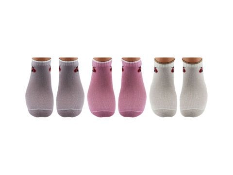 Panda 03 (3-12 Yaş) Doğal Pamuk Yıkamalı Kız Erkek Patik Çorap 12'li