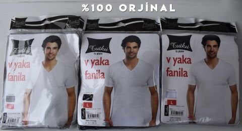 Tutku Erkek Ribana V Yaka Fanila