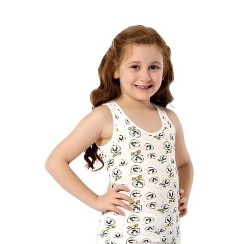 Kota 3412 Baskılı Kız Çocuk Atlet 6'lı