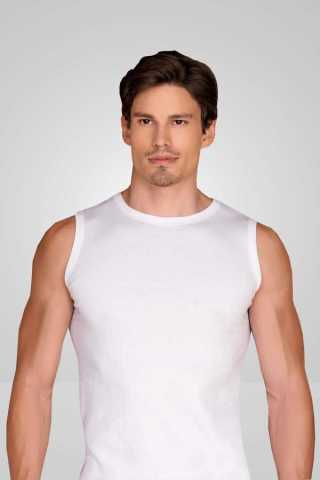 Berrak 1012 Erkek Ribana Kolsuz Atlet BEYAZ - 56/XL