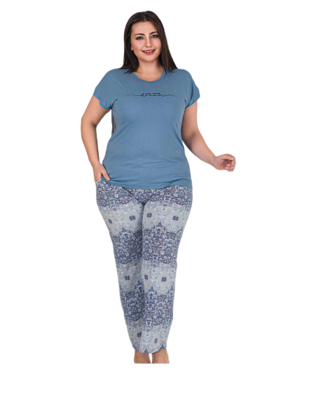 Berland 3181 Bayan Modal Kısa Kol Battal Pijama Takımı