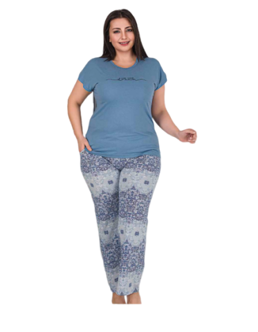 Berland 3181 Bayan Modal Kısa Kol Battal Pijama Takımı