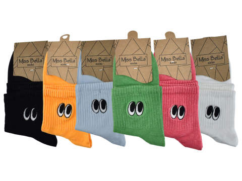 Miss Bella Nakışlı Bayan Kolej Çorap 12'li