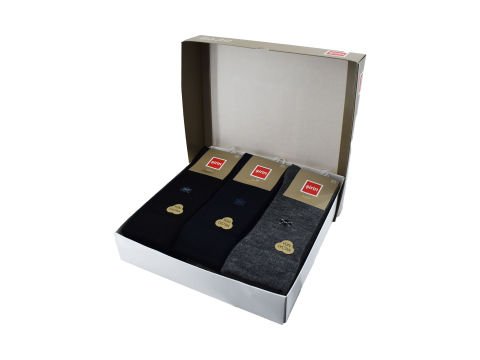 Şirin 8630-1 Likralı Yün Erkek Çorap 12'li