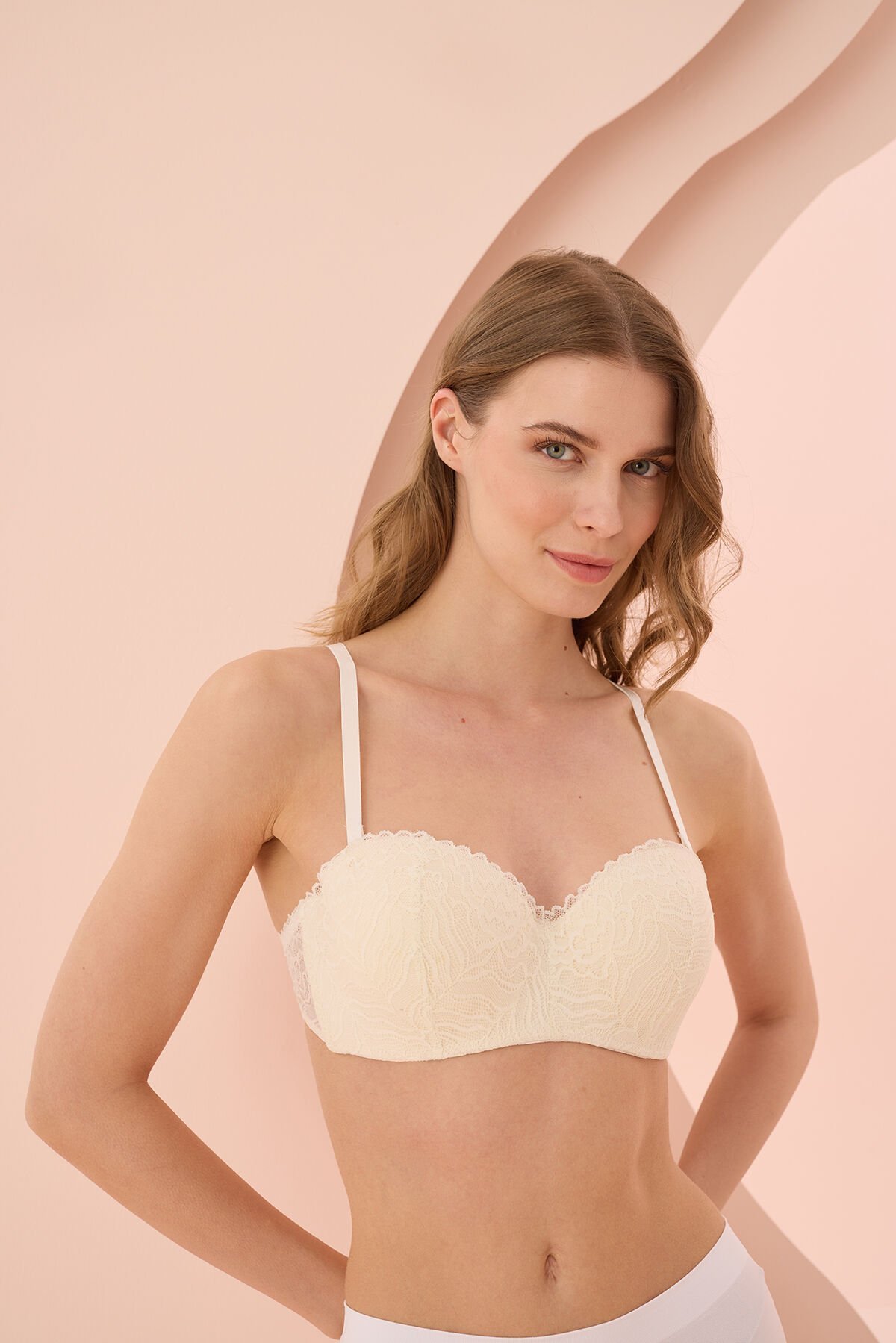 Nbb 30015 B Cup Balenli Desteksiz Dantelli Bayan Sütyen