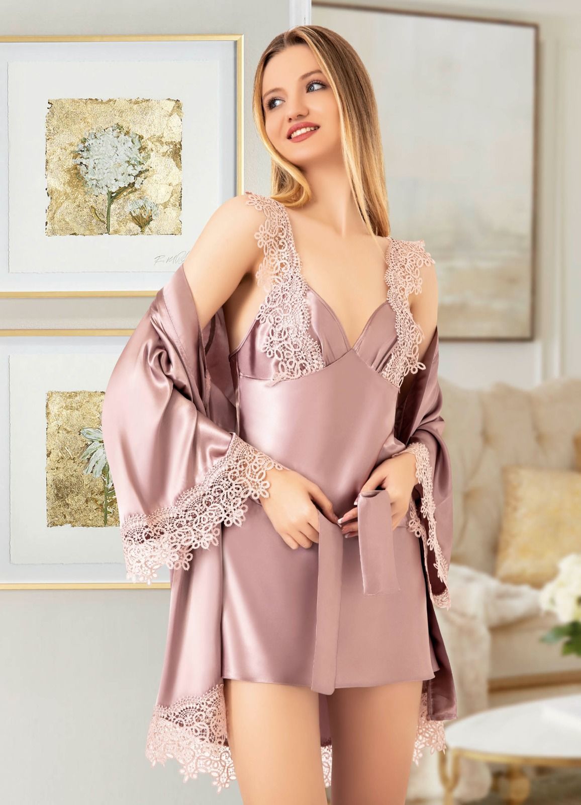 Miss Laris 5031 Bayan İkili Saten Takım