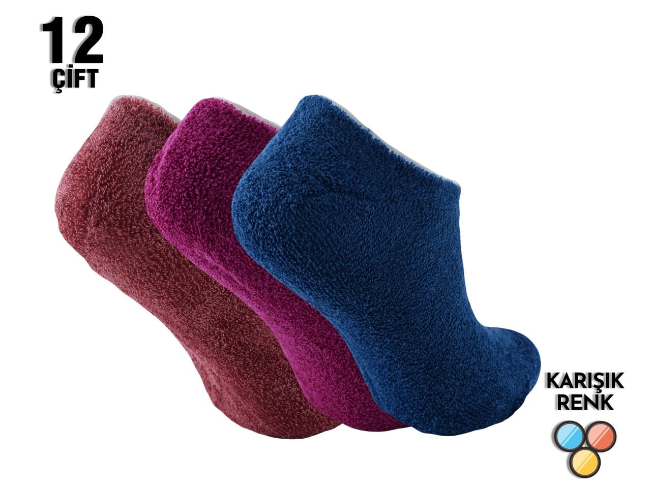 XGRİ POLO Bayan Ters Havlu Sneakers 12'li