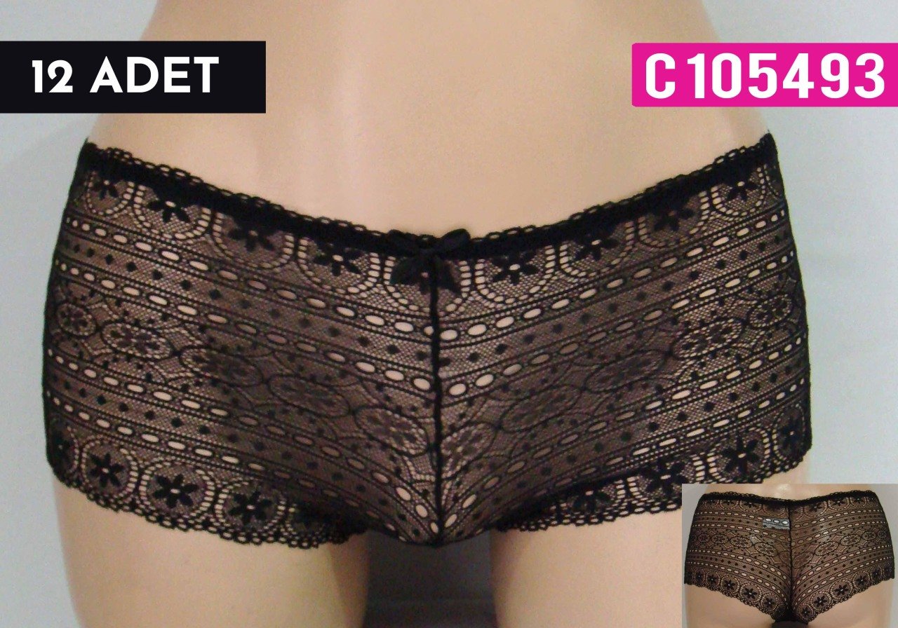 CİNDY BAYAN DANTELLİ ŞORT 12'Lİ