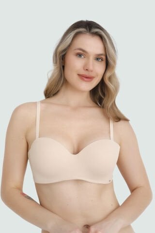 Nbb 30022 C Cup Toparlayıcı Straplez Bayan Sütyen TEN - 85