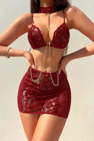 Passione 70034 Erotik Etekli Sütyen Takım