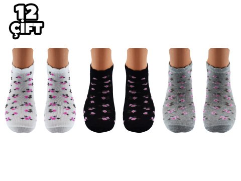 Esinti 10-2 3 Boyutlu Bayan Patik 12'li