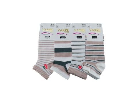 Vakre 9328-14 (36-40) Bayan Penye Patik Çorap 12'li