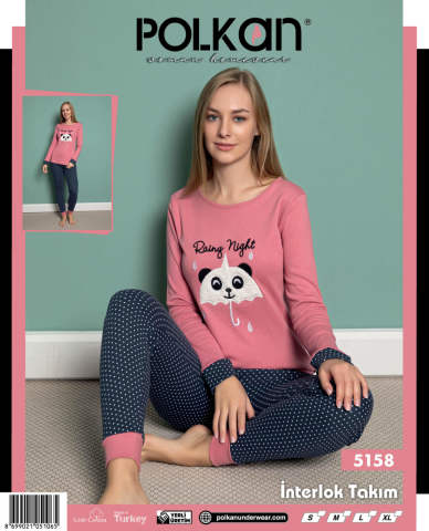 Polkan 5158 İnterlok Bayan Pijama Takımı