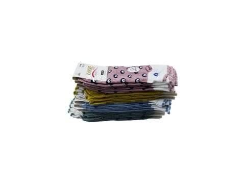 Vakre 9328-13 (36-40) Bayan Penye Patik Çorap 12'li