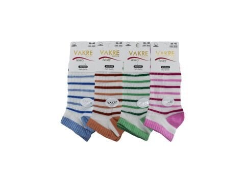 Vakre 9328-17 (36-40) Bayan Penye Patik Çorap 12'li